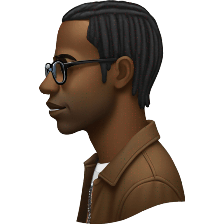 Travis Scott side view with glasses emoji