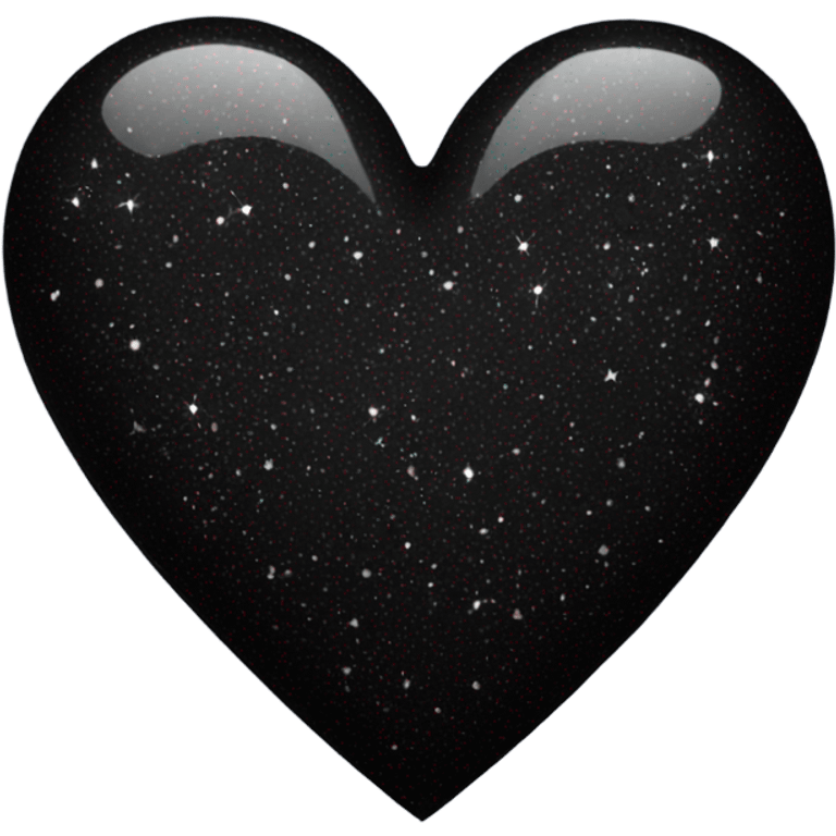 Black heart with sparkles emoji