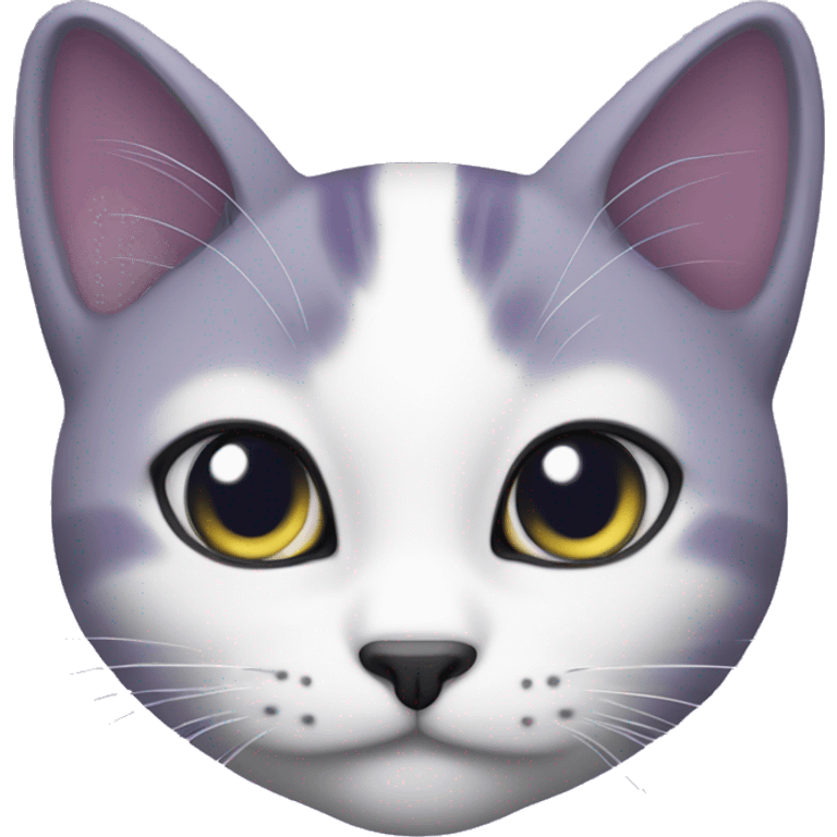 Gato de color violeta indigo emoji