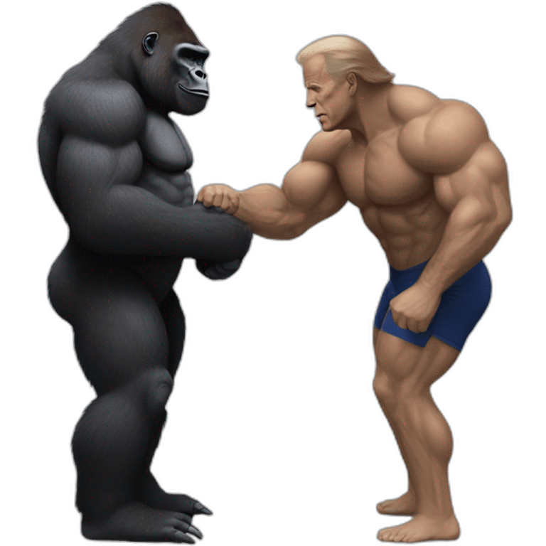 Big Buff Gorilla meeting Joe Biden emoji