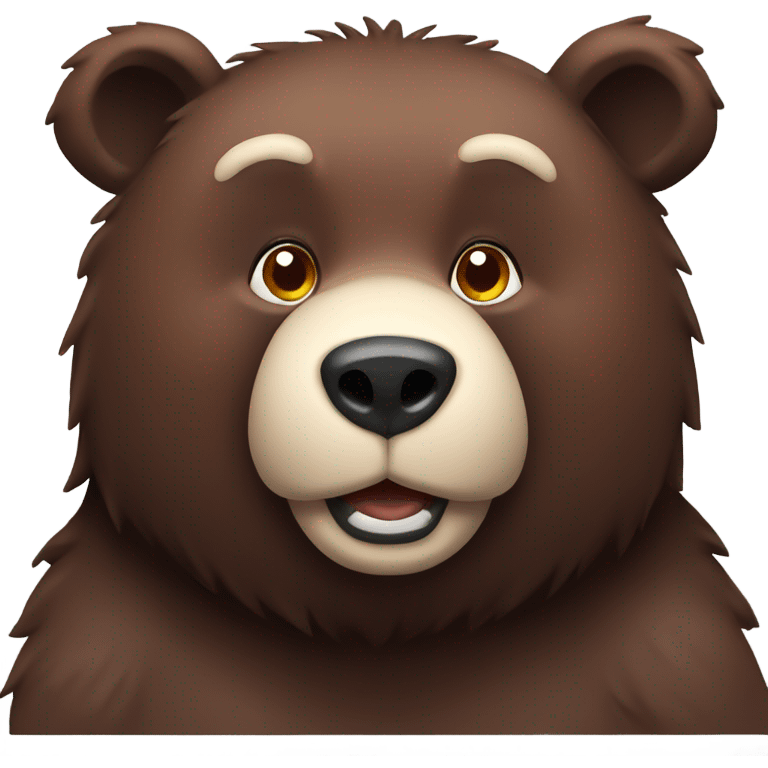 Full body reddish black bear large emoji