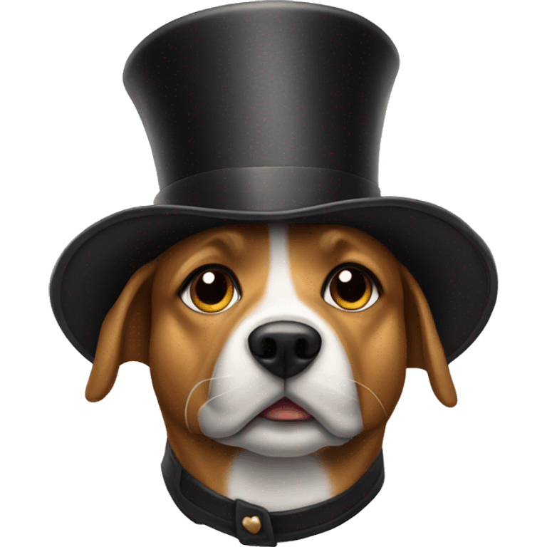 dog with a tophat emoji