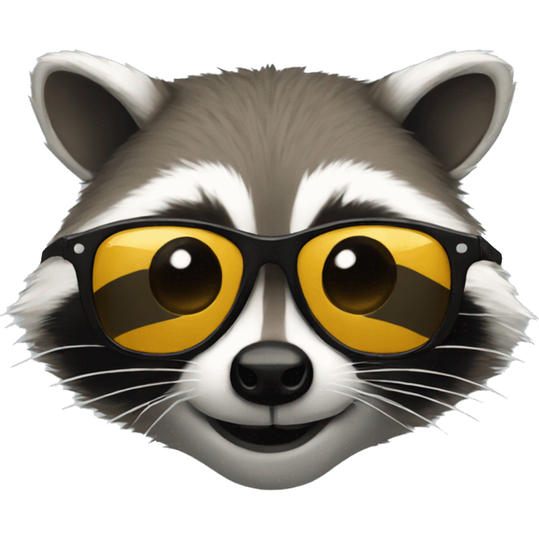 raccoon with sunglasses  emoji