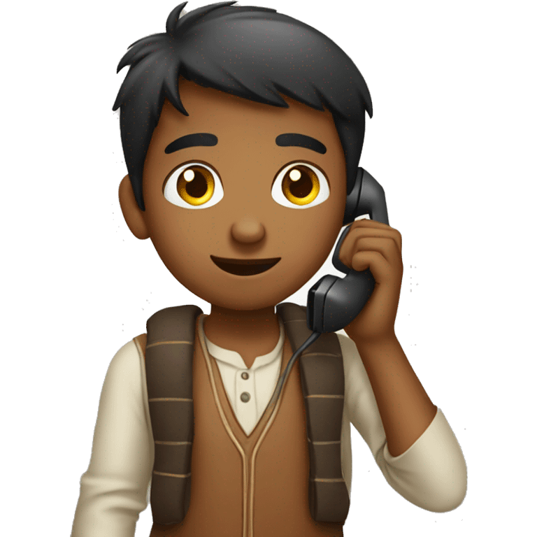 Indian BOY CALLING PHONE emoji