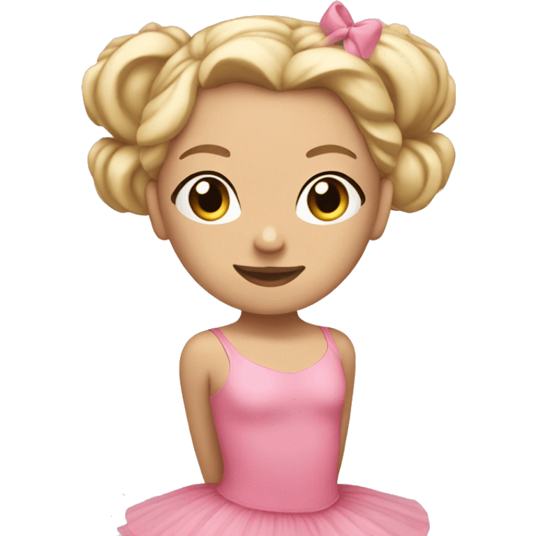 ballerina with blonde hair and pink dress emoji