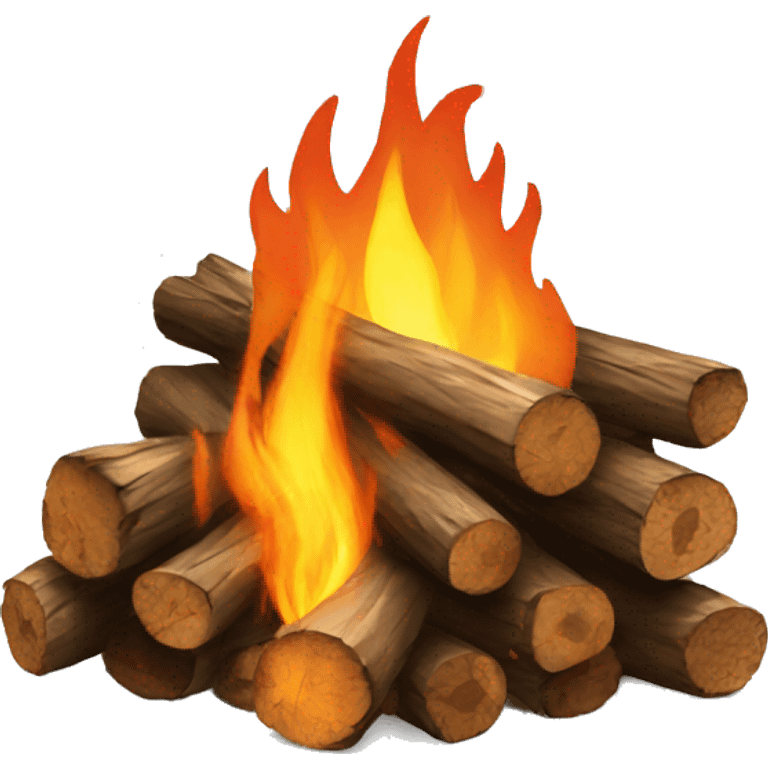 bonfire with logs emoji