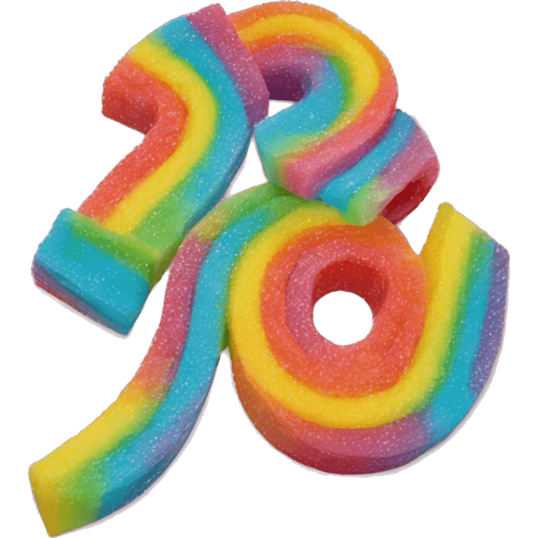 rainbow belt sour candy emoji