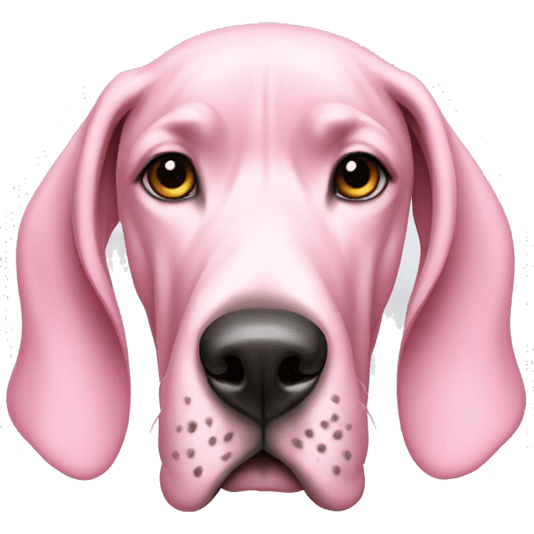 Pink Great Dane  emoji