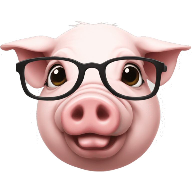 Pig with glasses emoji