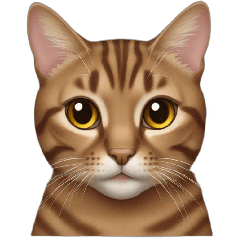 Brown europen tabby cat emoji