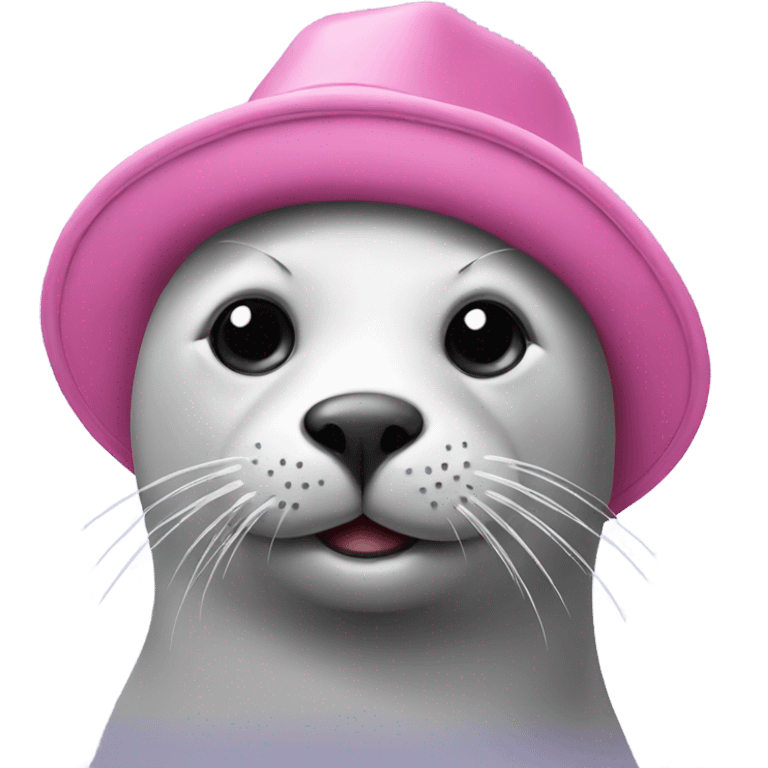 seal with pink hat emoji