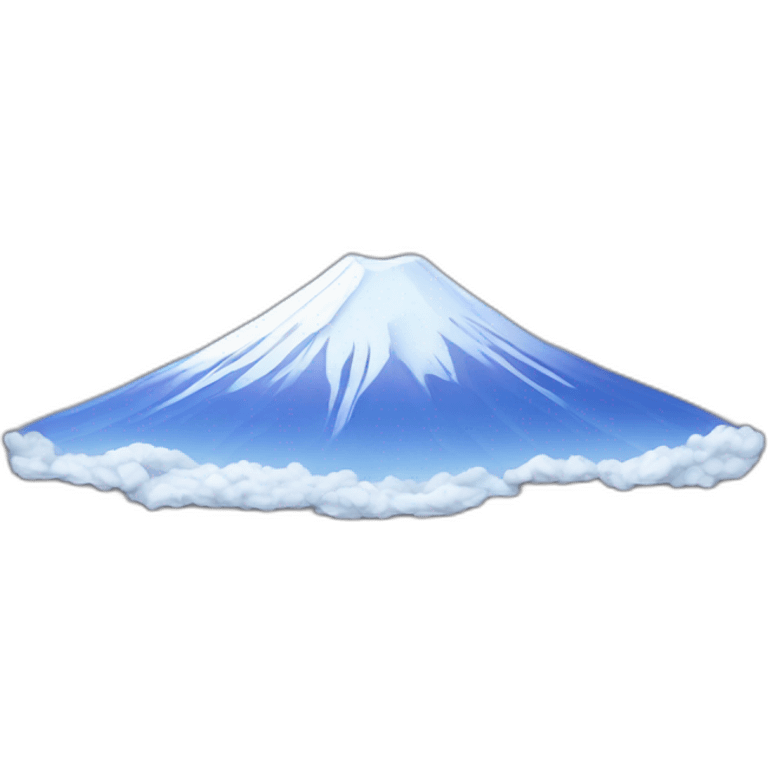 Snowing Fuji mountain emoji