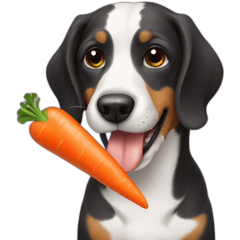 dog eating carrot emoji