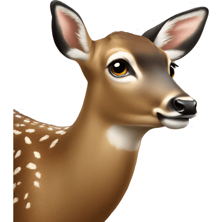 deer gazing on clear background  emoji