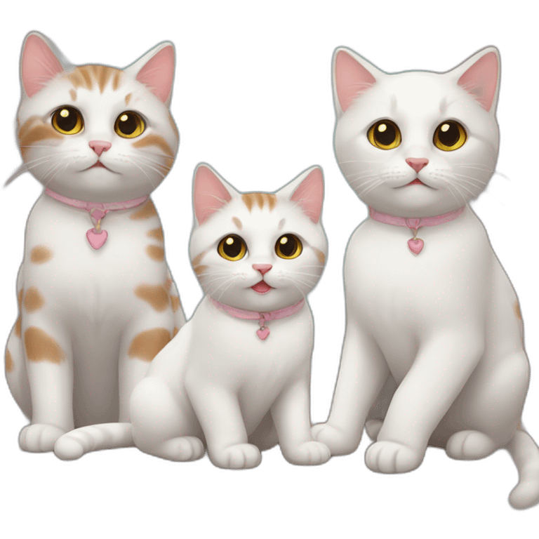 sweet family cats emoji