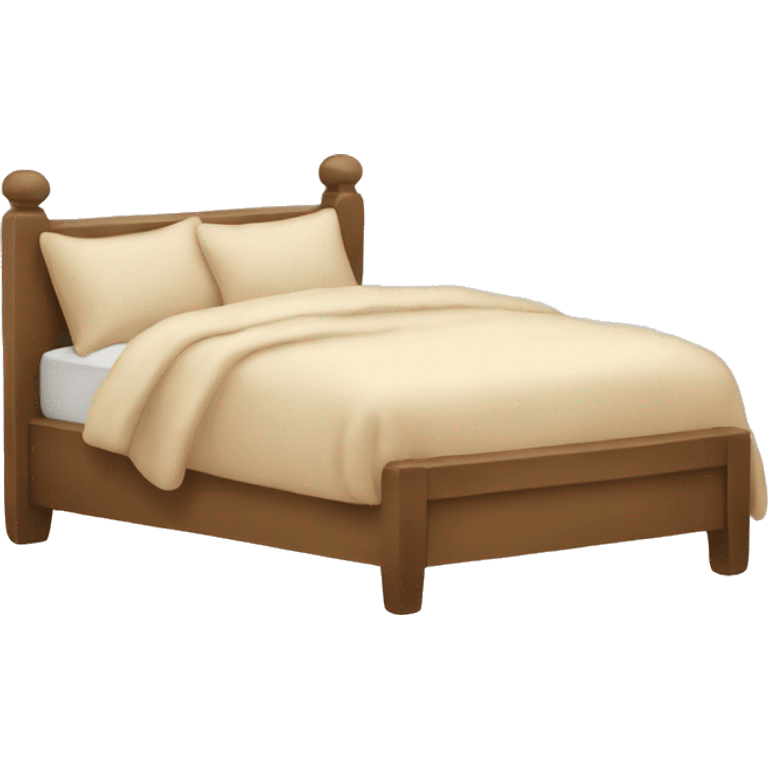 Cozy beige bed emoji