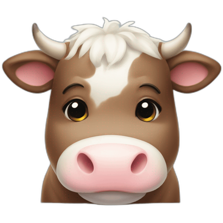 Cute little Chubby Cow  emoji