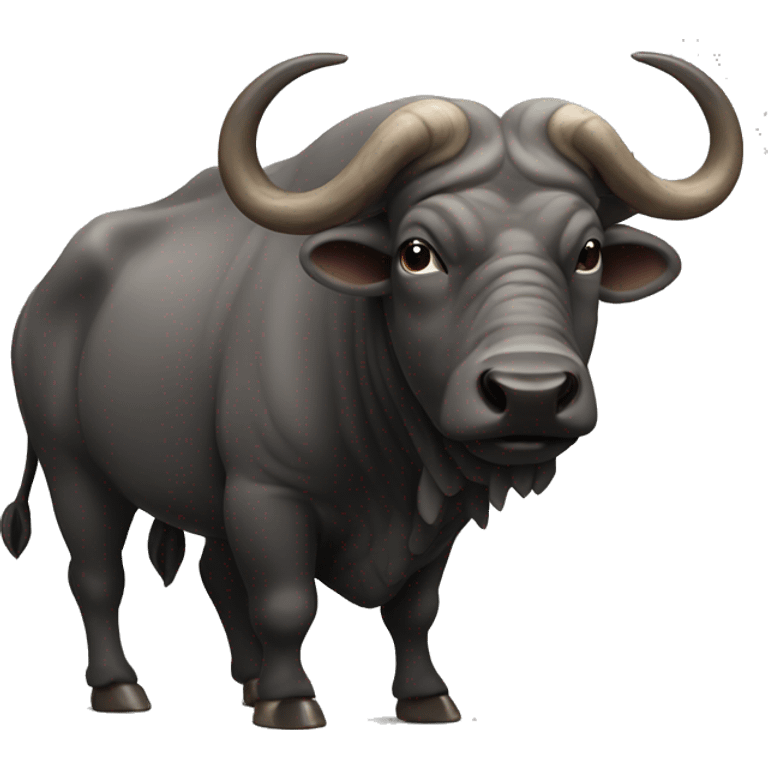 Cape buffalo with big curved horns emoji