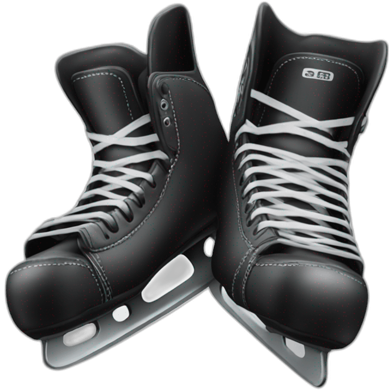 A pair of black hockey skates emoji