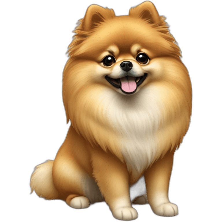 pomeranian full-height realistic emoji