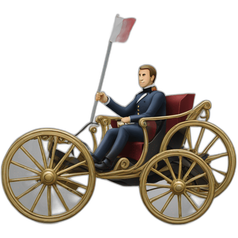 Macron sur chariot emoji