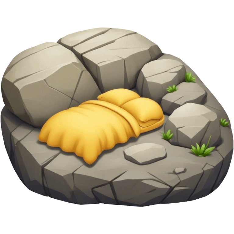 Sleeping rock emoji