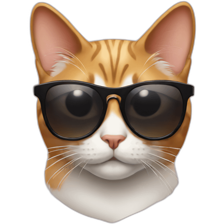 Cat with sunglasses emoji