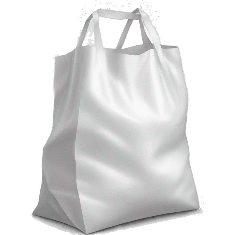 simple white plastic bag with handles emoji