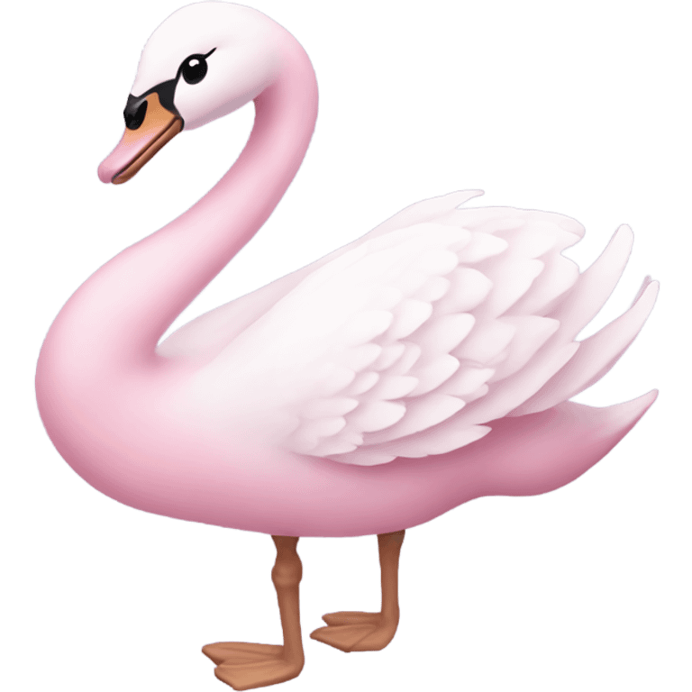 pastel pink swan emoji