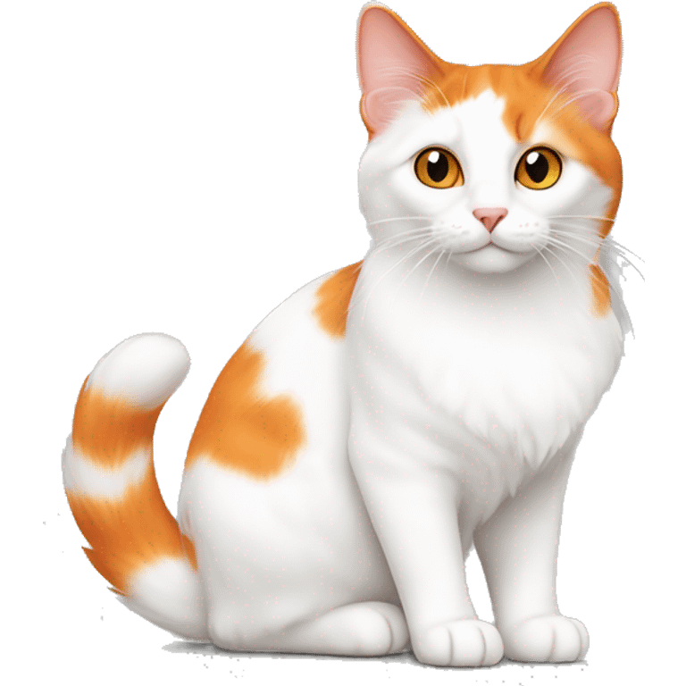 Turkish Van Cat White And Orange Full body emoji