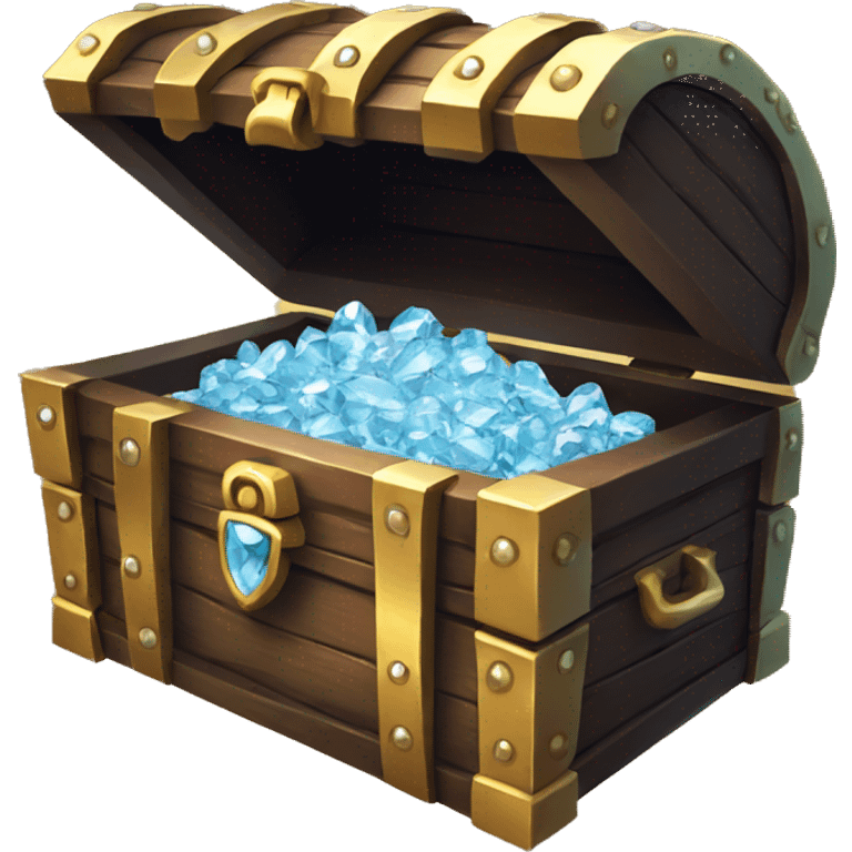 treasure chest with real diamonds emoji