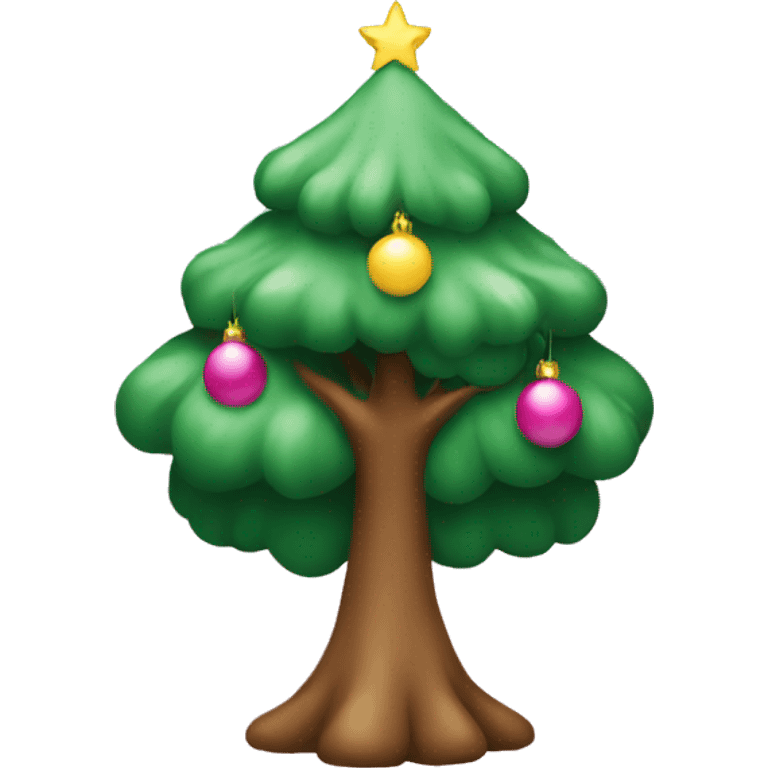 Pinker christbaum emoji