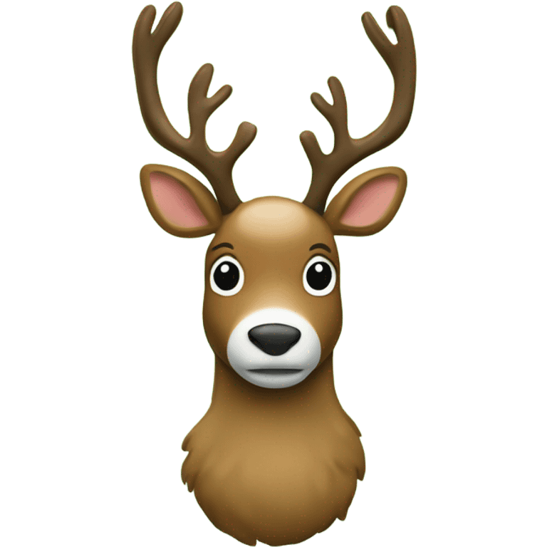 Reindeer dresses in martigrass decorations emoji