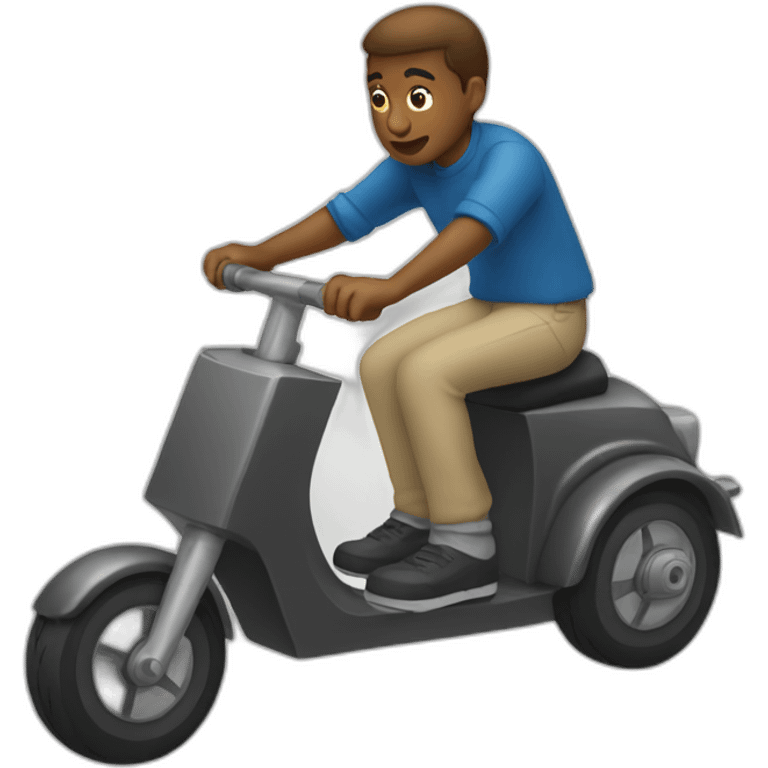 Mateo sur trottinette emoji