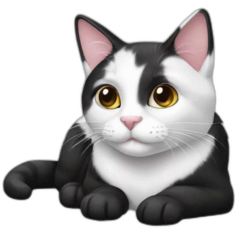 tender black-and-white-cat emoji