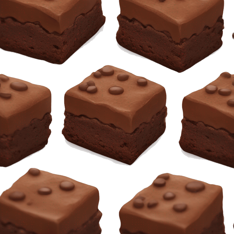 Delicious brownie dessert button emoji