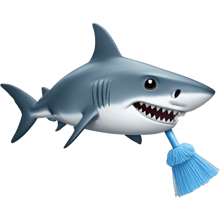 shark with a mop emoji