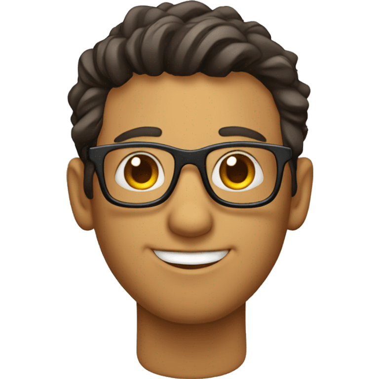 Chico con gafas Con un Pendiente emoji