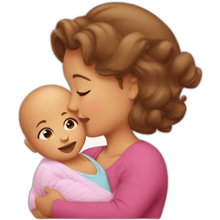 baby kissing mommy emoji