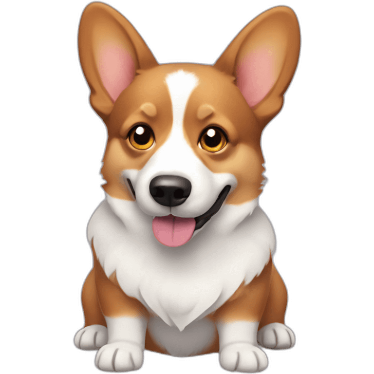 tricolor funnyt corgi emoji