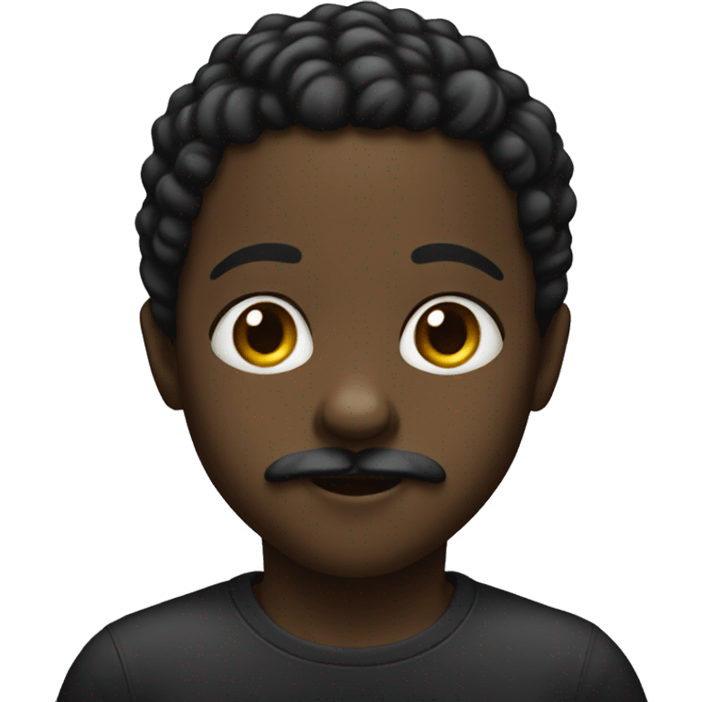 Small Black Kid with moustache emoji