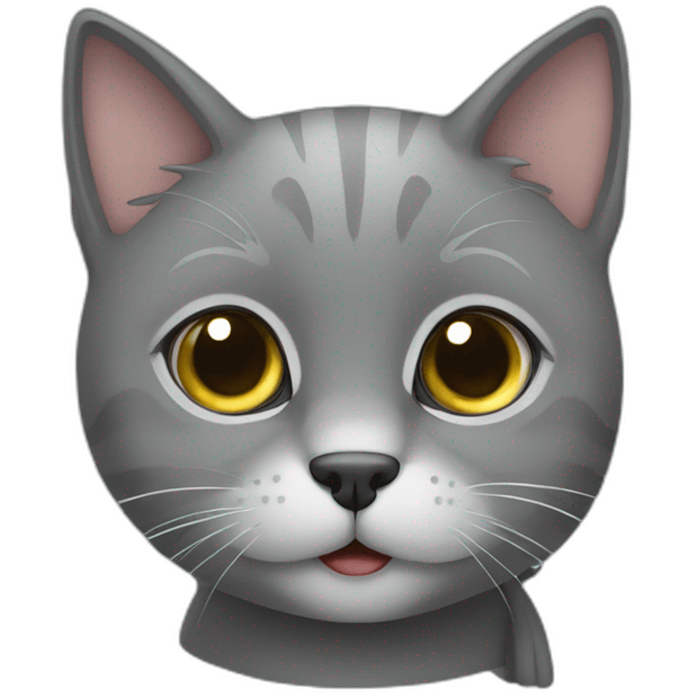 cute gray cat emoji