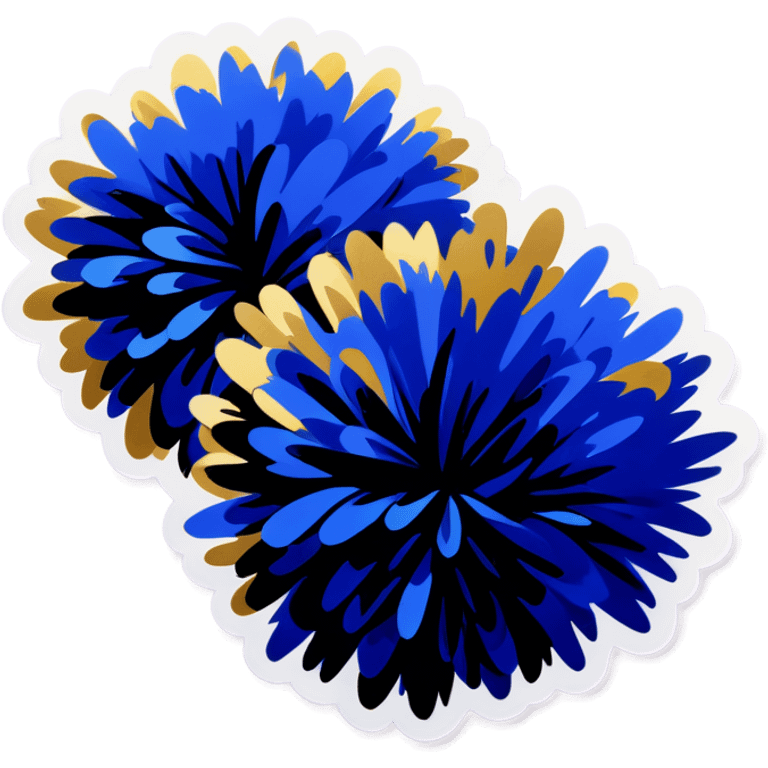 Blue and Gold Pom Poms emoji