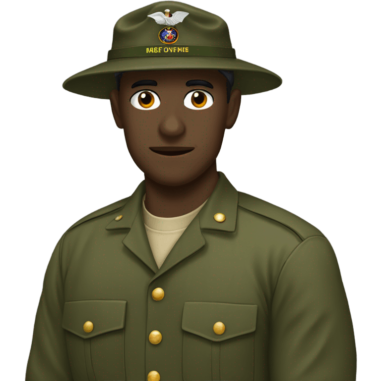 marine corps radio operator with bush hat emoji