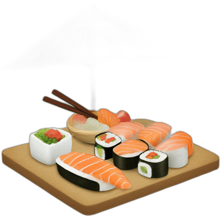 Des sushis qui vont à la plage emoji