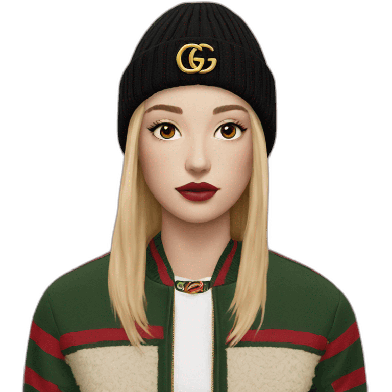 Gucci beanie only emoji