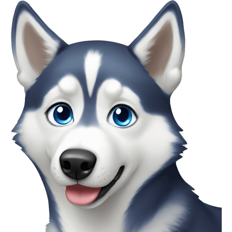 husky with blue eyes  emoji