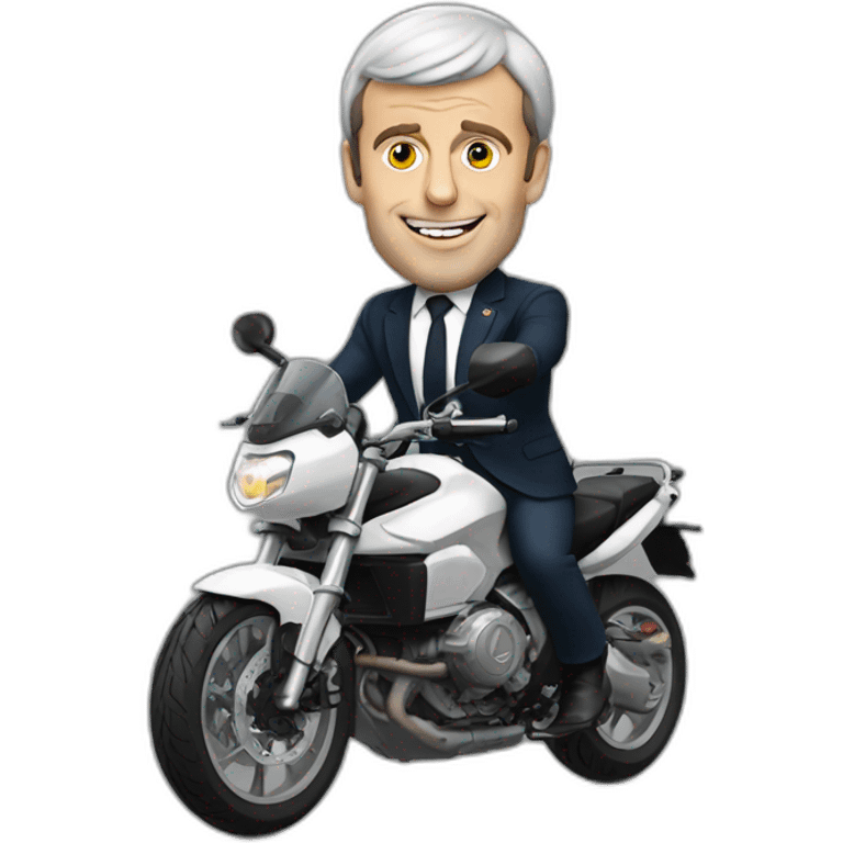 emmanuel macron à moto emoji