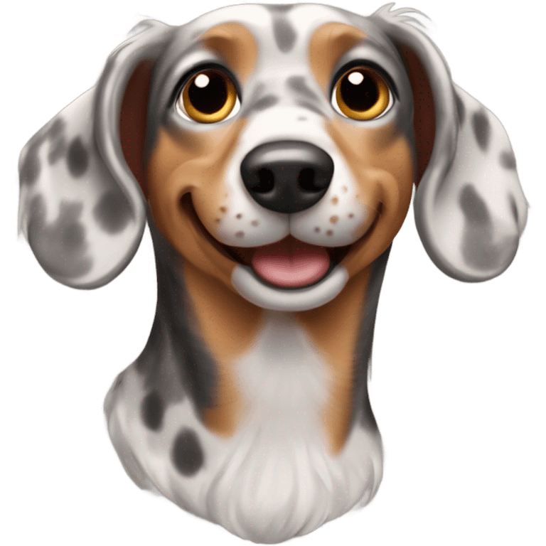 merle dachshund emoji