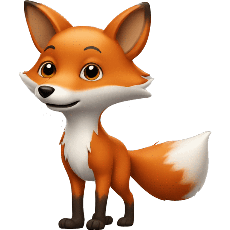 Walking fox emoji